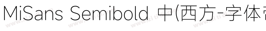 MiSans Semibold 中(西方字体转换